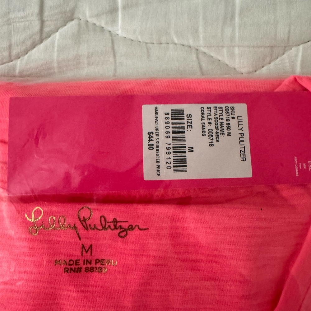 Lilly Pulitzer Vibrant Pink Scoop Neck Top